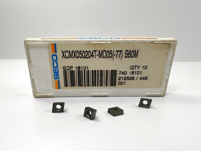 SECO XCMX050204T-MD05 (-77) New Carbide Inserts 16101 Grade S60M 4pcs