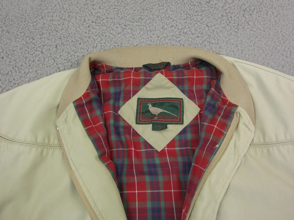 Chaqueta De Colección Field & Stream Para Hombre Extra Grande XL Marrón Años 80 Motociclista Crucero Cremallera Foto 2 de 4