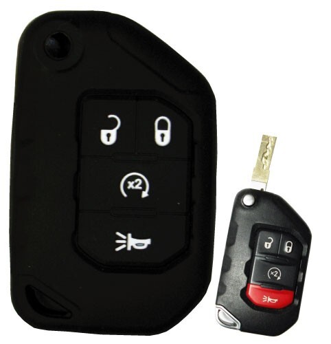 Keyless Key Fob Rubber Remote Cover JEEP Wrangler 2026 2025 2024