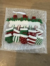 Fireplace Mantle Family of 10 Personalized Christmas Ornament Polar X - New