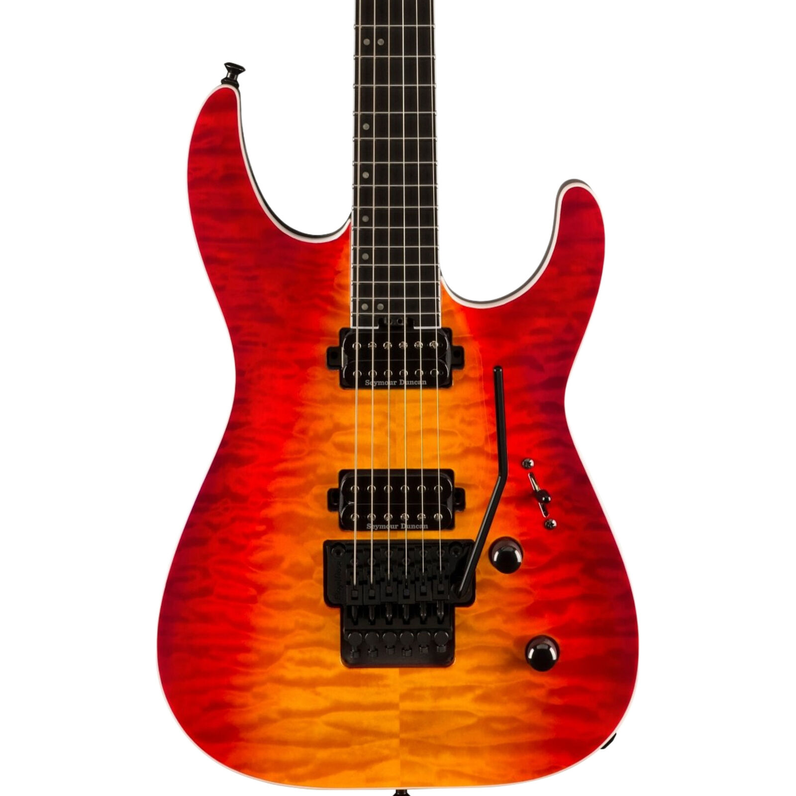 Электрогитара Jackson Pro Plus серии Dinky DKAQ, гриф из черного дерева, Firestorm
