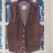 Womens Suede Vintage Waistcoat