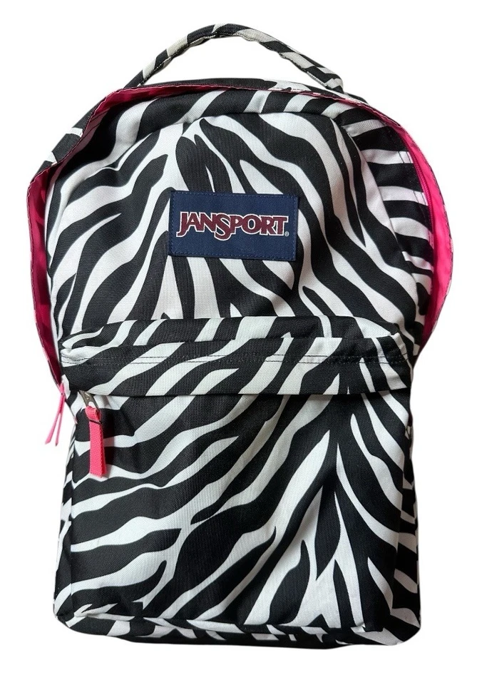Mochila con ruedas JanSport THE9 RARA con estampado de cebra equipaje asa extendida ENVÍO RÁPIDO Foto 2 de 4