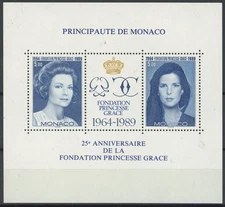 Monaco 1989 : Princesse Grace - Good Very Fine MNH Sheet