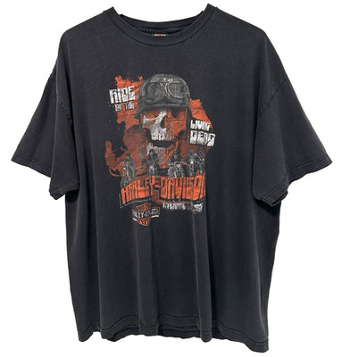 XL/2XL Vtg Harley Davidson Living Dead Winchester VA Distressed Faded T-Shirt