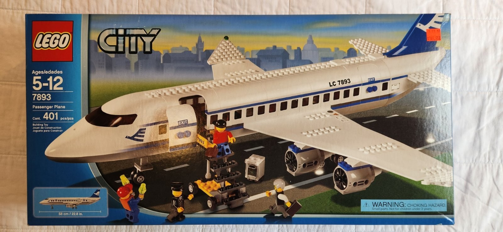 LEGO City #7893 Passenger Plane Aircraft Retired New in Sealed Box (2006)