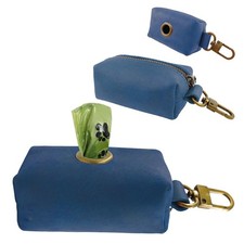 HIFA Genuine Leather Dog Leash Poop Holder - Soft Touch Rustic Leather, Metal...