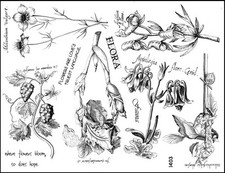 Unmounted Rubber Stamp Plate, Unmounted/Uncut Pink Rubber Stamps