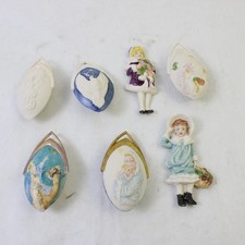Lot De 7 Ornements Céramiques À Peindre Soi-Même Crèche & Filles