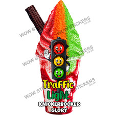 Ampel Eis Knickerbocker Ruhm Aufkleber Sticker Van Shop (Gr&ouml;&szlig;e w&auml;hlbar)