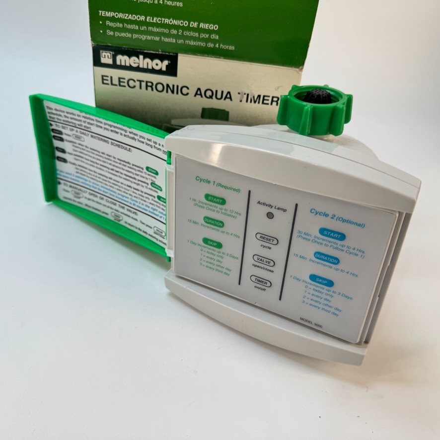 Melnor 3000 Electronic Aqua Timer New In Original Box 2 Cycles Per Day NIB