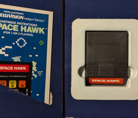 Space Hawk Intellivision 1981 CIB Complete Box Manual Overlays Tested Ships Fast