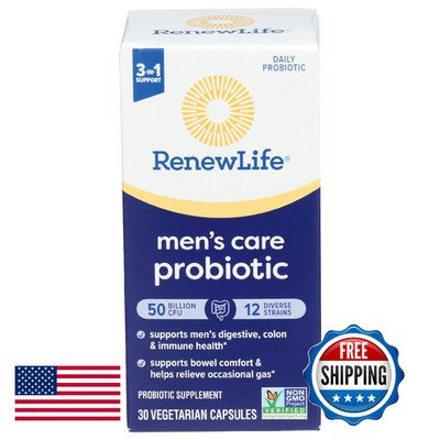 Renew Life Men's Care Probiotic 50 Billion CFU 30 Caps - Digestive Immune