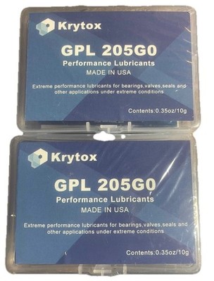 2 Krytox GPL 205G0 Performance Lubricant Grease 0.35oz (10g) Made in USA