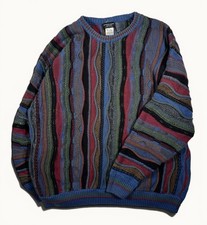 Vintage Men s Franco Danti 3D Knit Sweater 90...