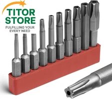 5 Point Security Torx Bit Set 10pcs Star Bits 5 point, 50mm/2inch 