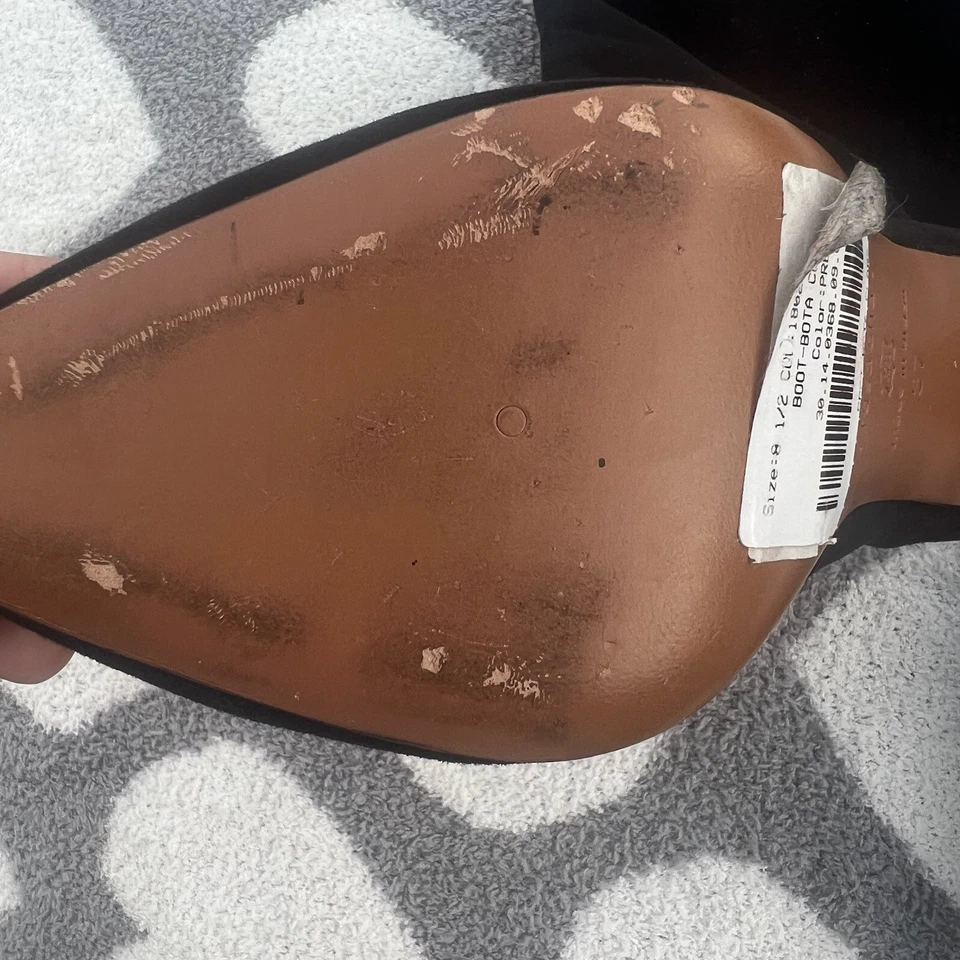 Botas Rosa Chá Negro Gamuza Hasta la Rodilla Tacón de Aguja Talla 37 (US 7) Foto 4 de 4