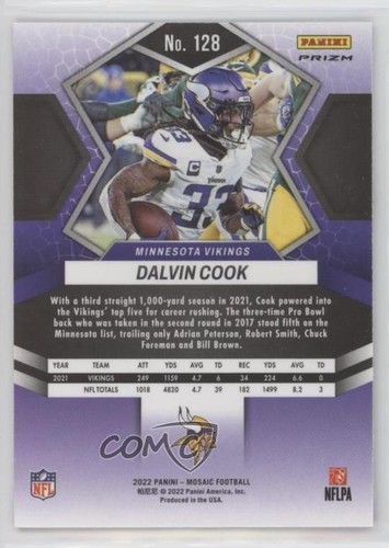 Panini Mosaic White Sparkle Prizm Dalvin Cook 2022 #128 - Imagen 2 de 3
