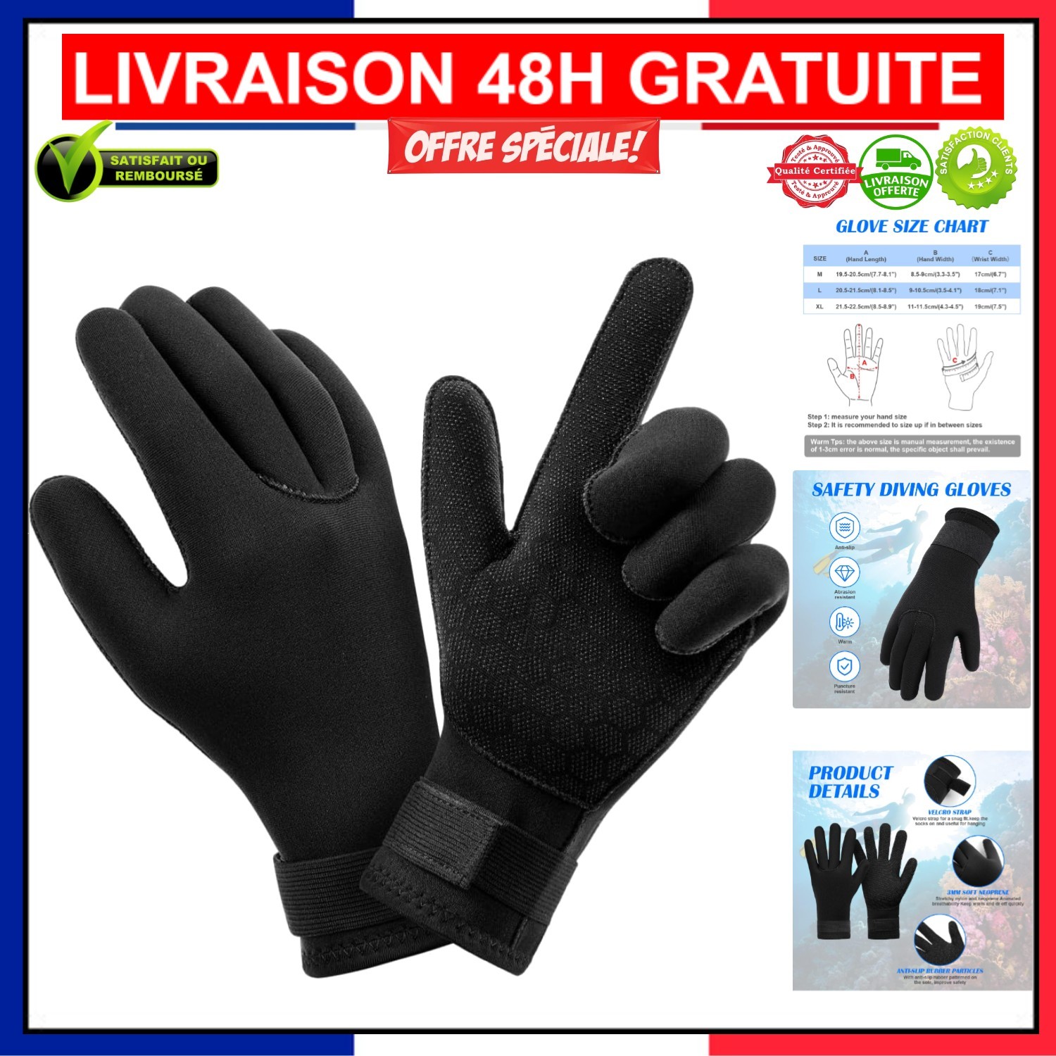 Gants de natation anti-dérapants AUAUY augmentant la propulsion pour la natation