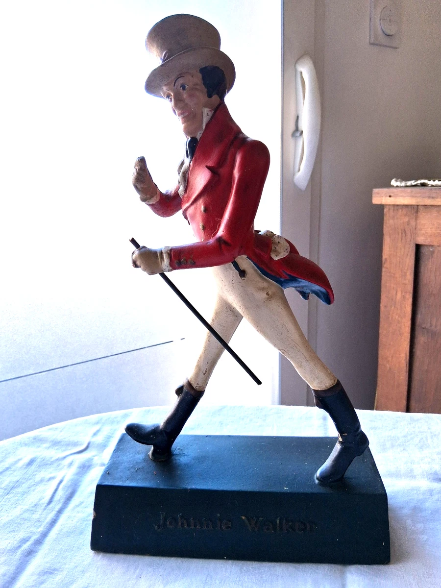 50er 60er Johnny Walker Figurine Présentoir Publicitaire