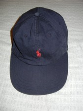 VTG Polo Ralph Lauren strapback cap hat blue pony logo driving
