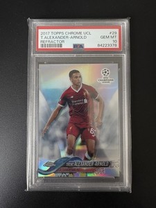 2017-18 Topps Chrome UCL Trent Alexander-Arnold #29 Refractor Rookie PSA 10