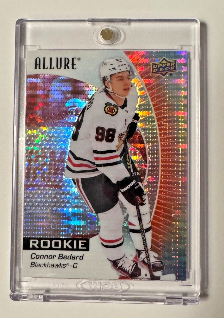 2023-24 UPPER DECK Allure Connor Bedard Red Rainbow RC #102 Blackhawks
