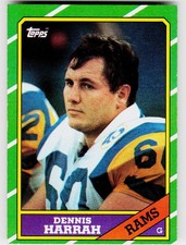 Dennis Harrah, 1986 Topps, #84, Los Angeles Rams,
