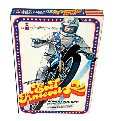Evel Knievel Colorforms Play Set Unused MIB Art High Grade Warrior