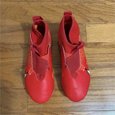 Nike Air Zoom Red Low Top Soccer Cleats Sneaker Plastic Studs Graphic