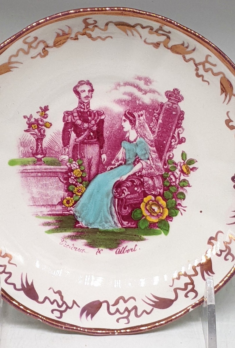 SUTHER LAND/イギリス サザーランド　スープチューリン&レードル Antique Queen Victoria & Albert Sunderland Luster Cup & Saucer | eBay
