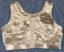 ENELL Style NL100 Sports Bra Size 4 White Front Closure EEUC Retail 80 Clean