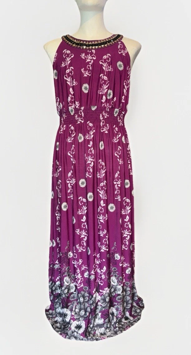long maxi night dress Tyrolean Heart Cotton Long Nightgown Blue Tyrolean / S