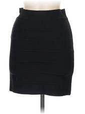 BCBGMAXAZRIA Women Black Formal Skirt M