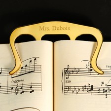 Personalized Music Sheet Clip Page Holder Custom Piano Guitar Violin Bookmark