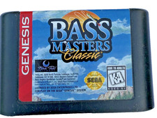 Bass Masters Classic Sega Genesis Game Cartridge THQ 1995 Fishing Simulator