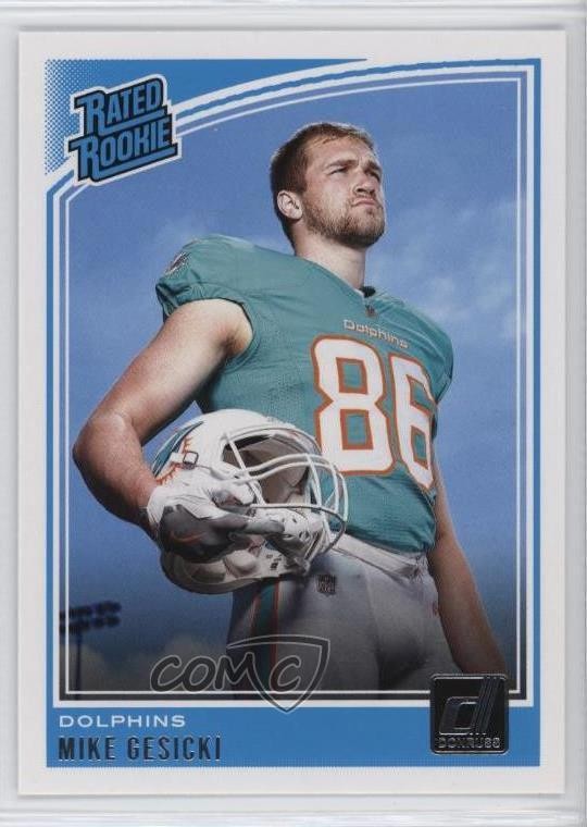 2018 Panini Donruss Rated Rookie Mike Gesicki #337 0x4v