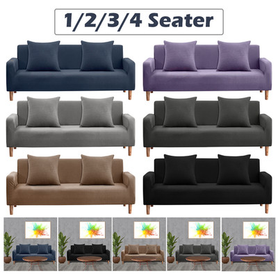 Samt Stretch Sofabezug Schonbezug Elastisch Schoner 1 2 3 4 Sitzer Premiums
