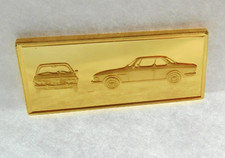 1973 BMW 3.0 CSL Coupe Sport Car 24k Gold & Sterling Silver 2g Bar 7/8