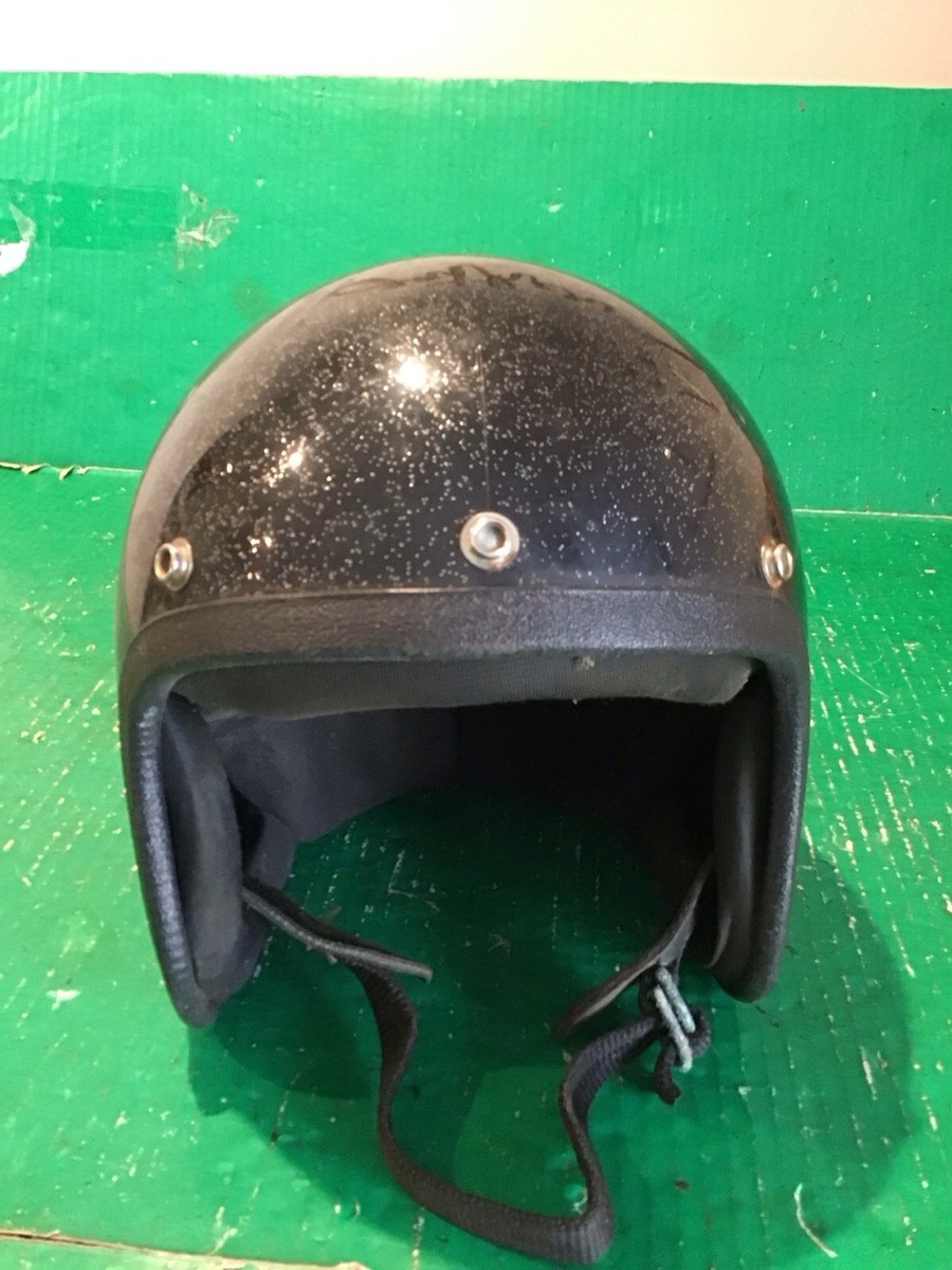 セキュリティ・セーフティ LEAR SIEGLER INC HELMET 1970s Vintage Rare Lear Siegler LSI-4170 Black Silver Metalflake