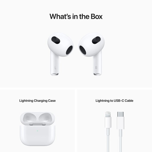 Apple AirPods avec étui de charge Lightning 3ème génération MPNY3AM/A - Photo 6 sur 7