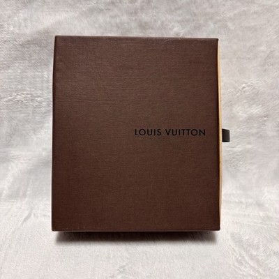 Louis Vuitton Empty Drawer Gift Box Brown W Ribbon Pull Tab Beige Interior