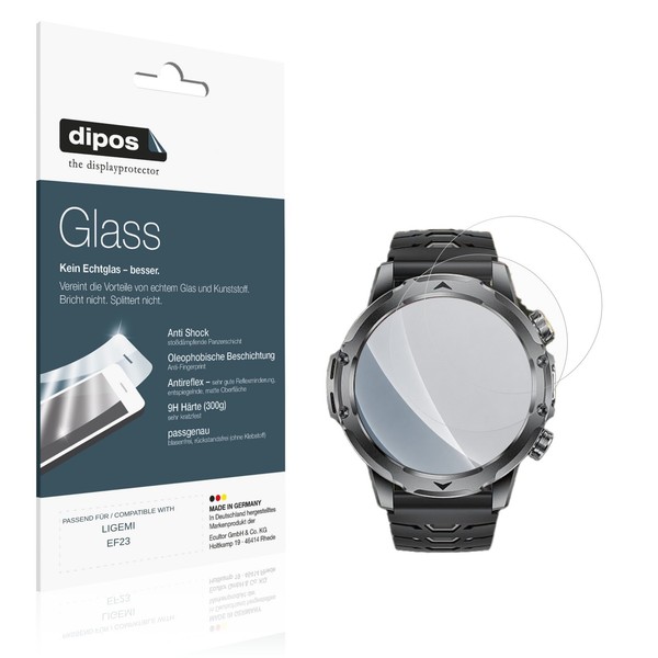 2X Schutzfolie FüR Ligemi EF23 Matt - Anti-Shock 9H Folie dipos Glass-image