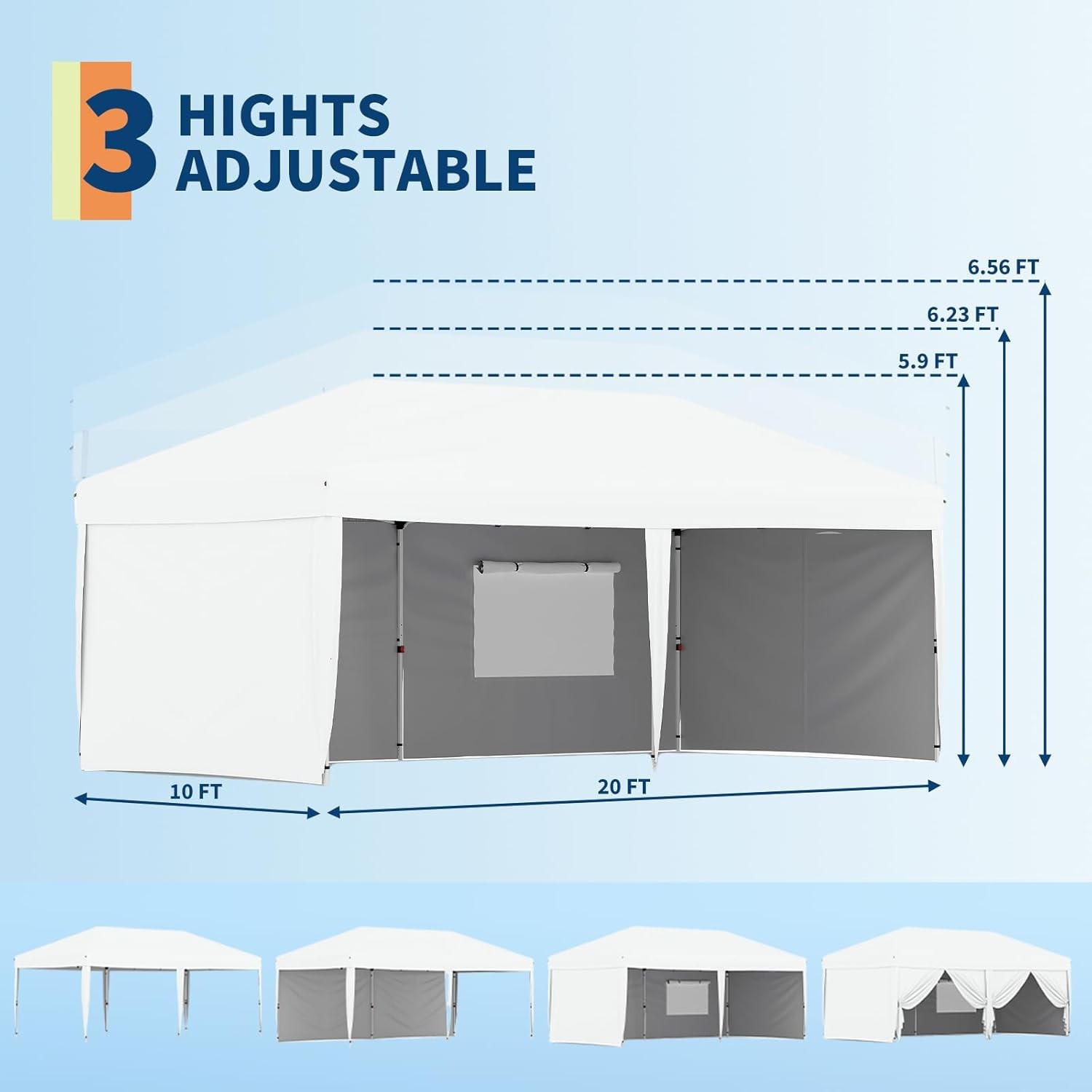 Tent Outdoor Party Tent Waterproof Commercial Event Gazebo