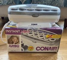 Conair Instant Heat Hairsetter 12 Jumbo 1.5” Velvet Hot Rollers CHV14 EUC