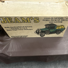 Beams 1928-29 Model A Ford Pickup Truck Decanter W Box Blackgreenyellow