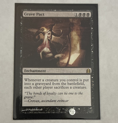 Magic: The Gathering Grave Pact 85/318 Commander 2011 Rare Black Enchantment