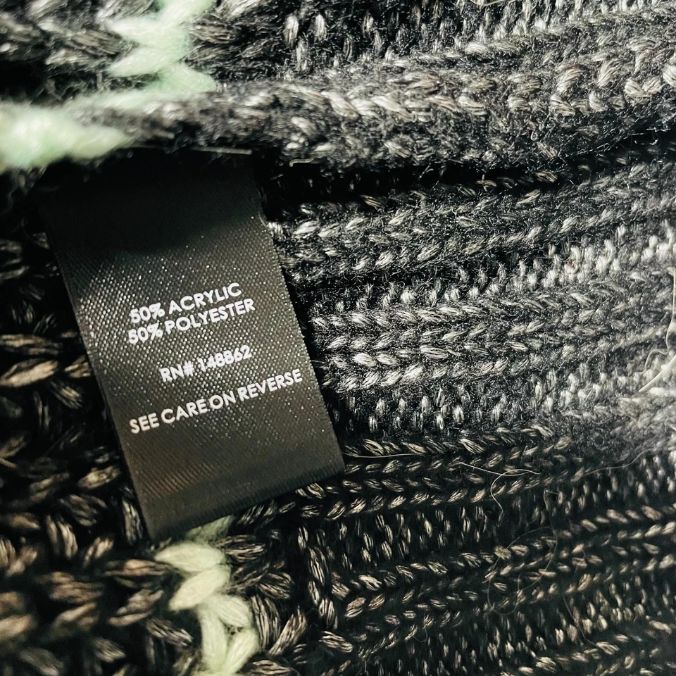 Suéter con Capucha Tejido Grueso Raglán Estampado Rayas Negro Torrid para Mujer Talla US 2X Foto 4 de 4