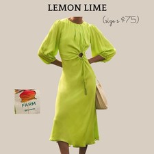 FARM Rio Lemon Lime dress small