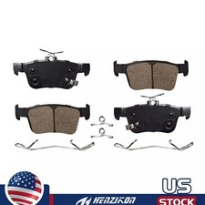 For Honda Civic Acura RDX Pair Rear Ceramic Disc Brake Pads with Hardware Set